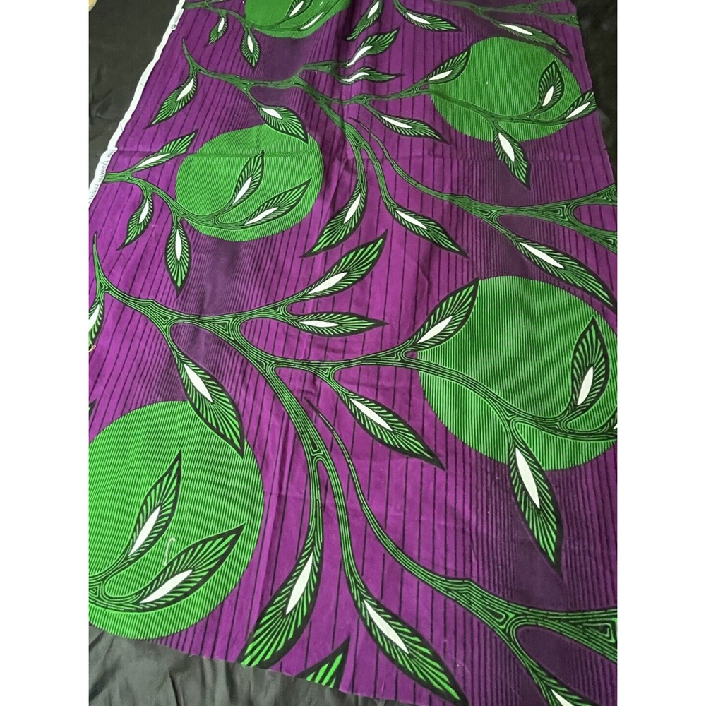 Vintage Purple African Print Fabric Ankara Fabric Veritable Wax Cotton 42"x26"